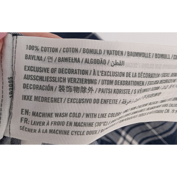 VTG Y2K Abercrombie & Fitch Mens Blue Plaid Moose Preppy Button Down Shirt XL - Picture 6 of 7